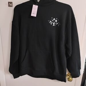 Wild Fable Black Hoodie with Star Design
